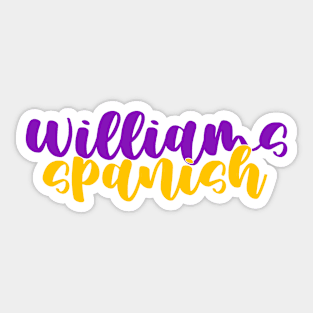 williams college spanish Sticker